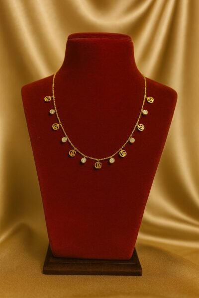 Golden Crystal Drop Charm Chain - Image 2
