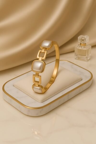 Elan Luxe Pearl-Link Cuff Bracelet