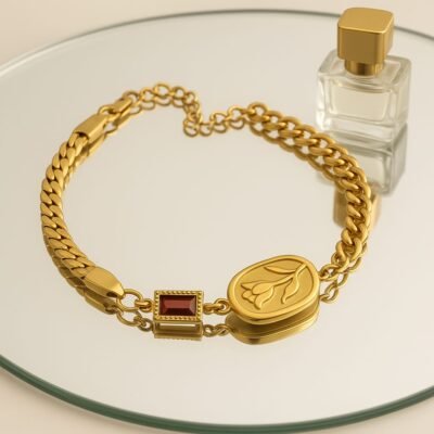 Flora Gem Gold-Plated Bracelet