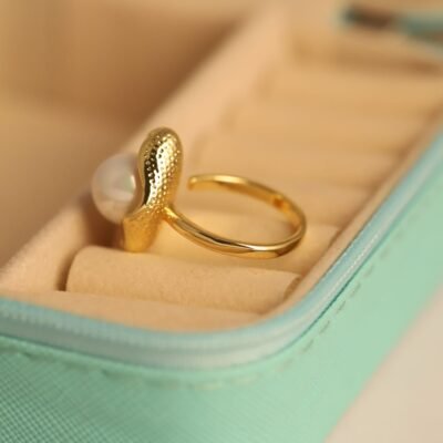 Golden Bloom Pearl Ring - Image 4