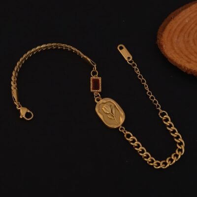 Flora Gem Gold-Plated Bracelet - Image 2