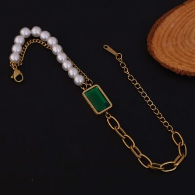 Emerald Pearl Harmony Bracelet - Image 3