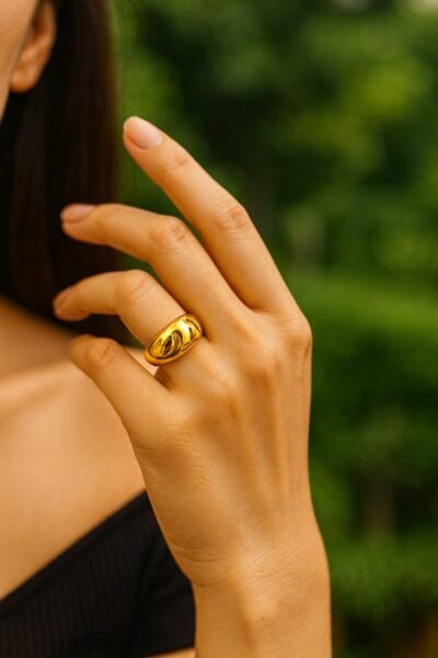 Molten Dome Gold Ring - Image 3
