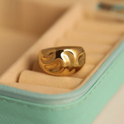 Molten Dome Gold Ring
