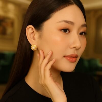 Regal Vintage Pearl Stud Earrings