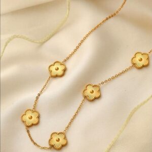 Golden Clover Bloom Necklace