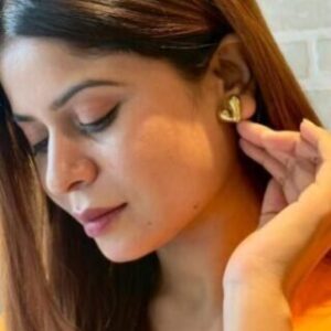 Golden Heart Statement Studs