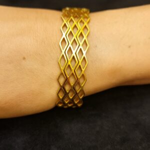 Elegant Gold-Tone Mesh kada
