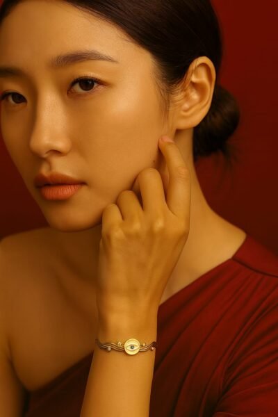 Golden Evil Eye Charm Kada