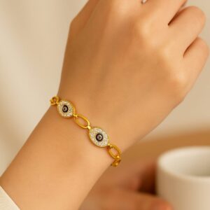 Chain Bracelet with Crystal Accents