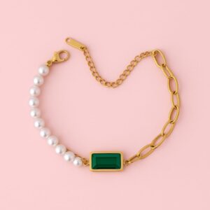 Emerald Pearl Harmony Bracelet