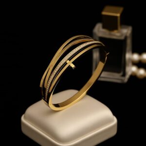 Celeste Triple Row Zircon Bangle