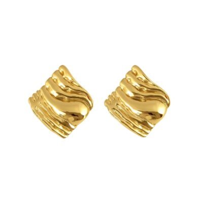 Molten Wave Statement Earrings