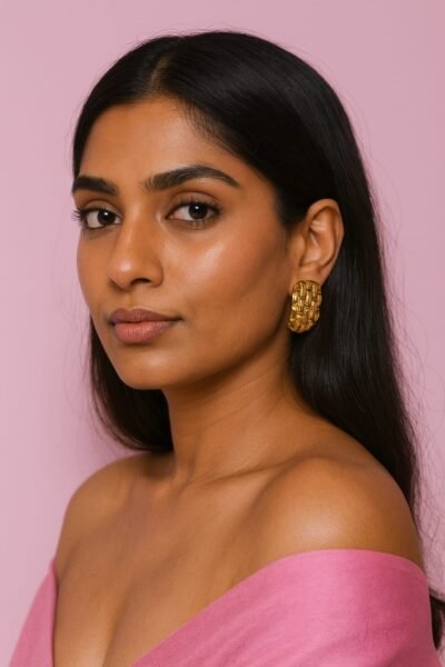 Imperial Woven Gold Studs