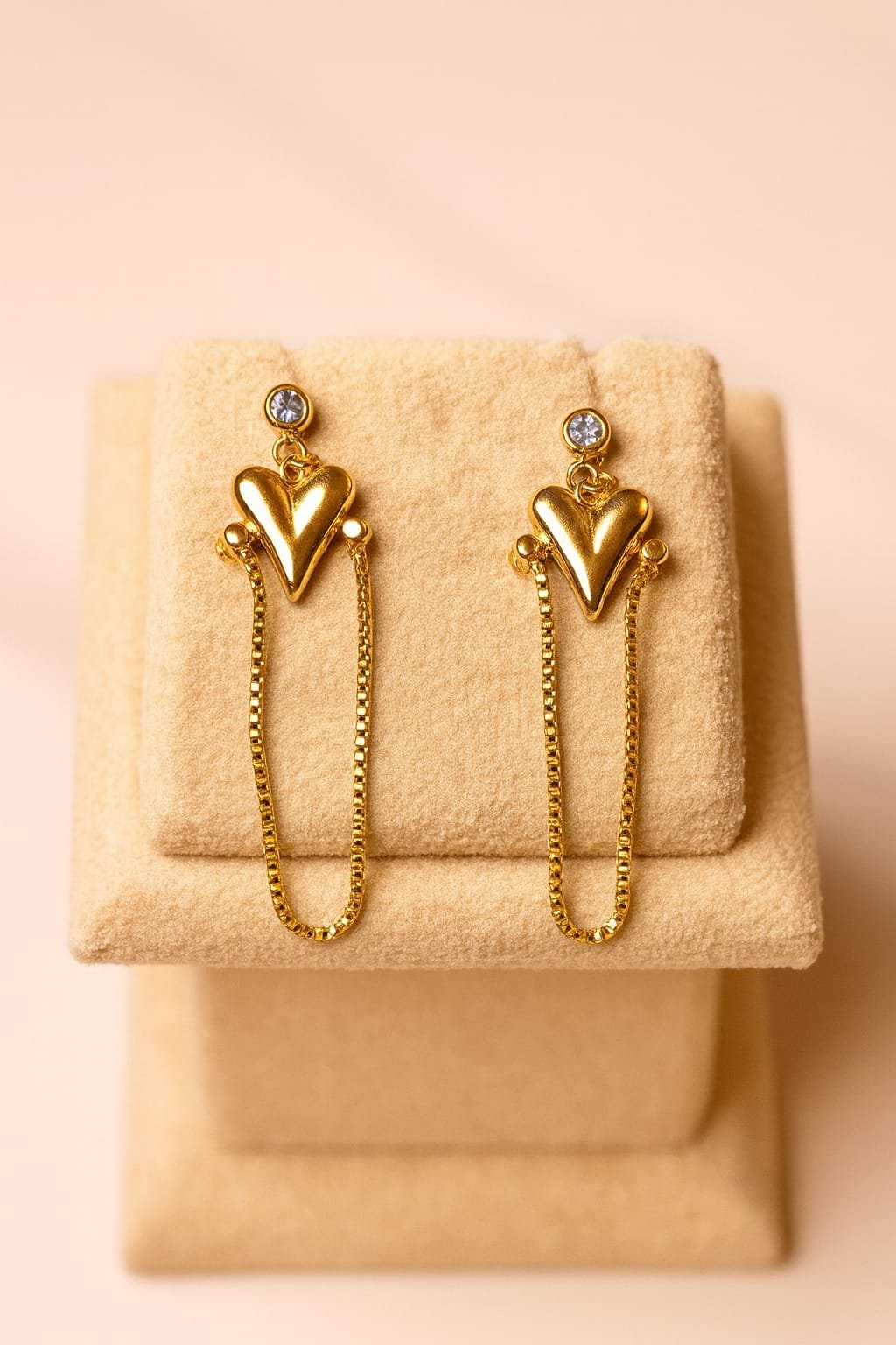 Korean Luxe Heartline Drop Earrings - Image 2