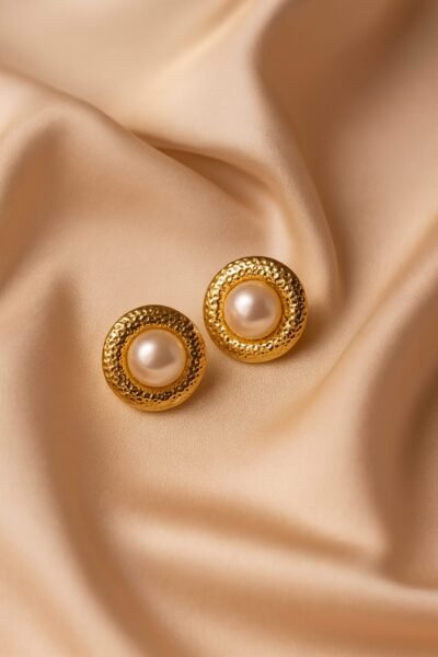 Sioura Imperial Textured Pearl Studs