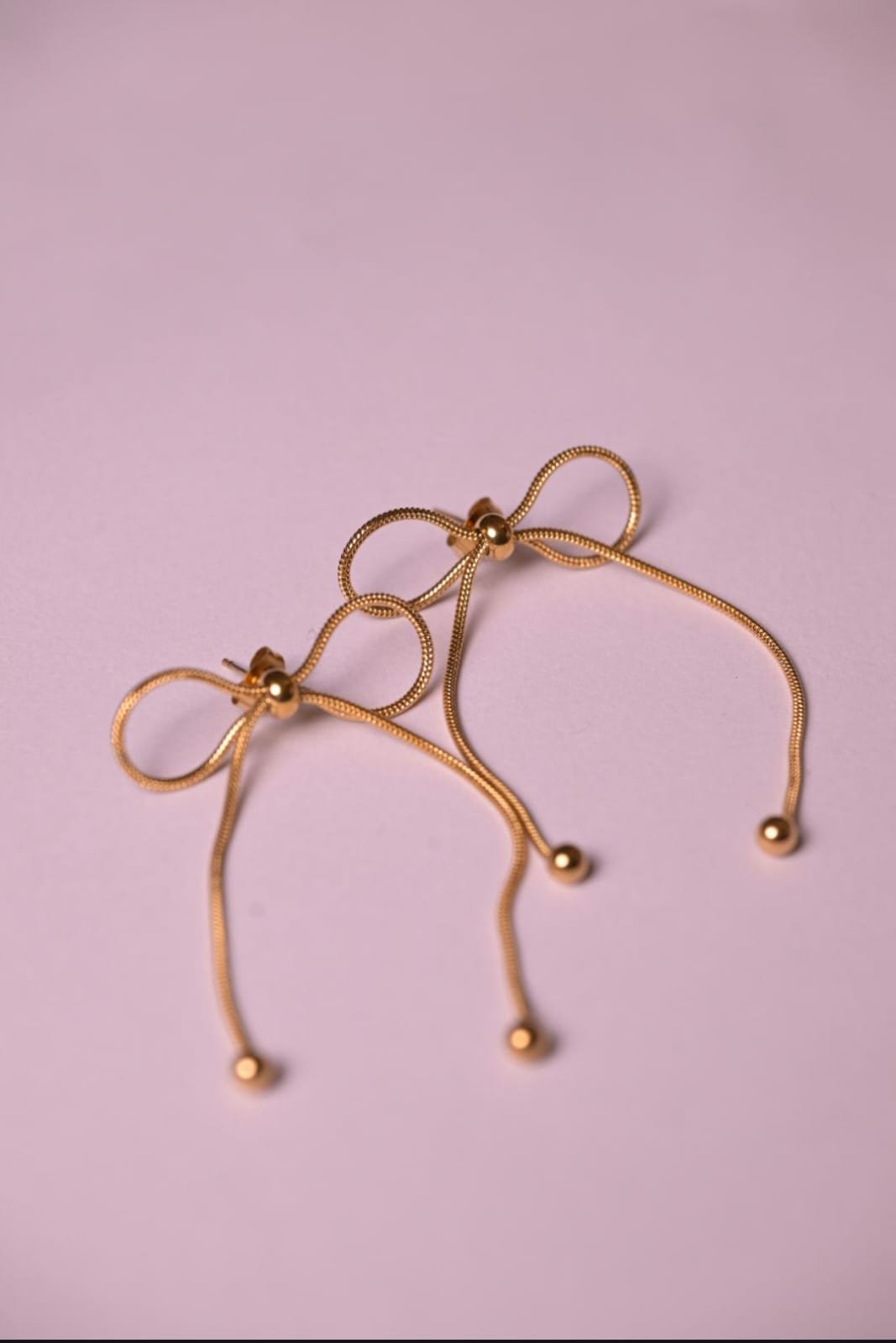 Elegant Korean-style gold bow earrings - Image 4