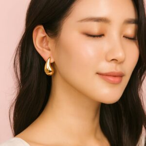 K-Beauty Glossy Teardrop Earrings