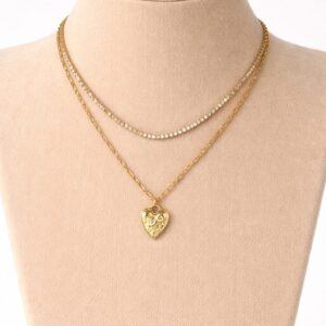 Sioura Korean Layered Heart Necklace