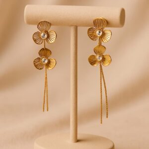 Sioura Bloom Luxe Chain Drop Earrings