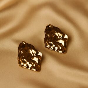 Molten Luxe Gold Studs