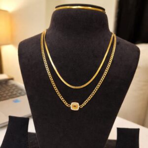 Golden Aura Layered Luxe Necklace Set
