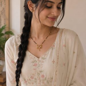 Sioura Elegant Square Pendant Mangalsutra