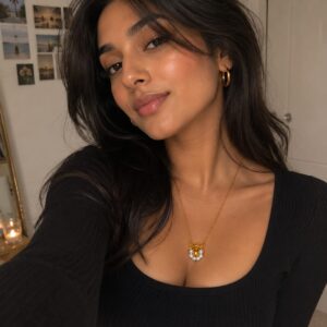 Pearl Bow Charm Necklace