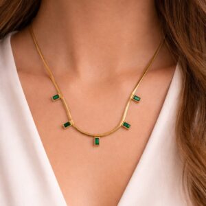 Sioura Emerald Drop Chain